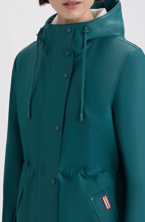 Hunter Abbey Short Rubberized Rain Jacket In Blue