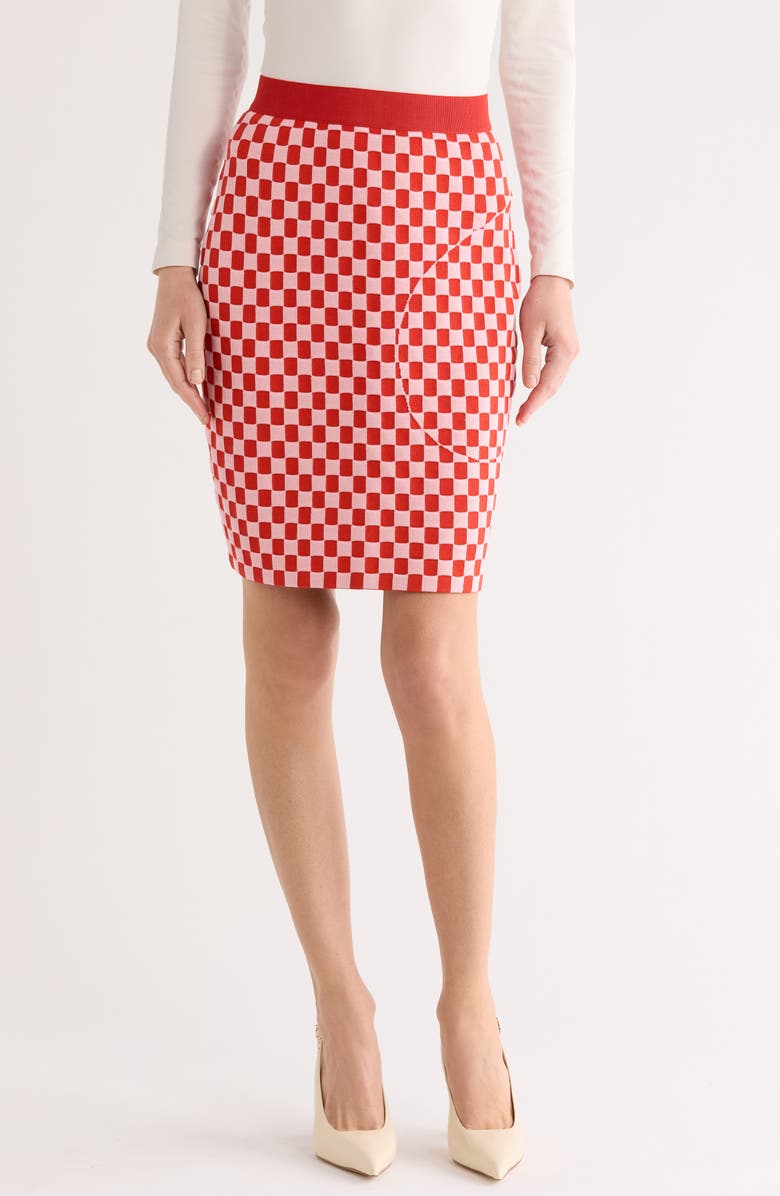 Akris High Waist Knit Skirt, Main, color, Love-Waterlily