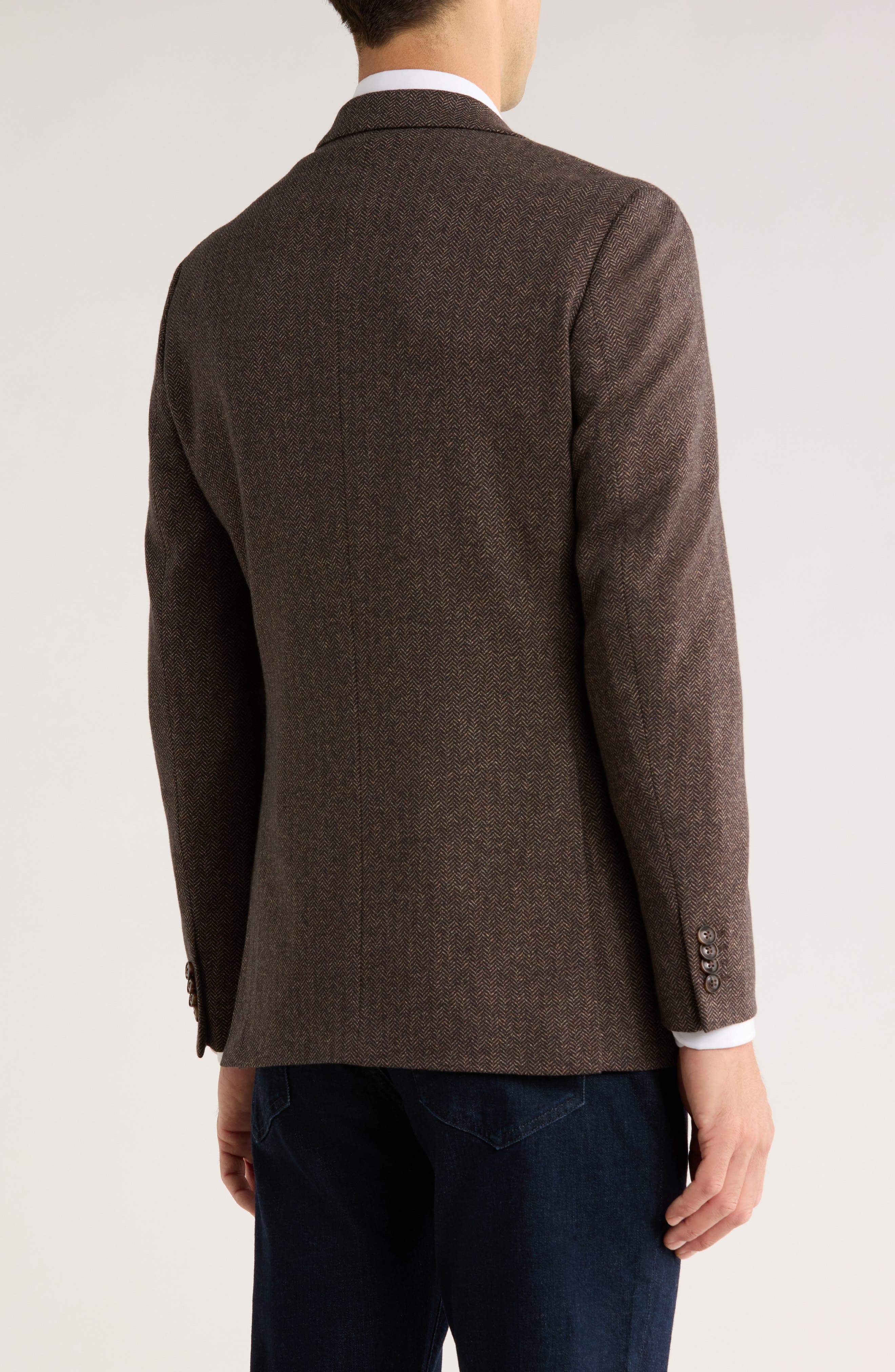 Notch Lapel Cotton Blend Blazer - image 2
