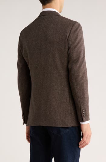 Notch Lapel Cotton Blend Blazer