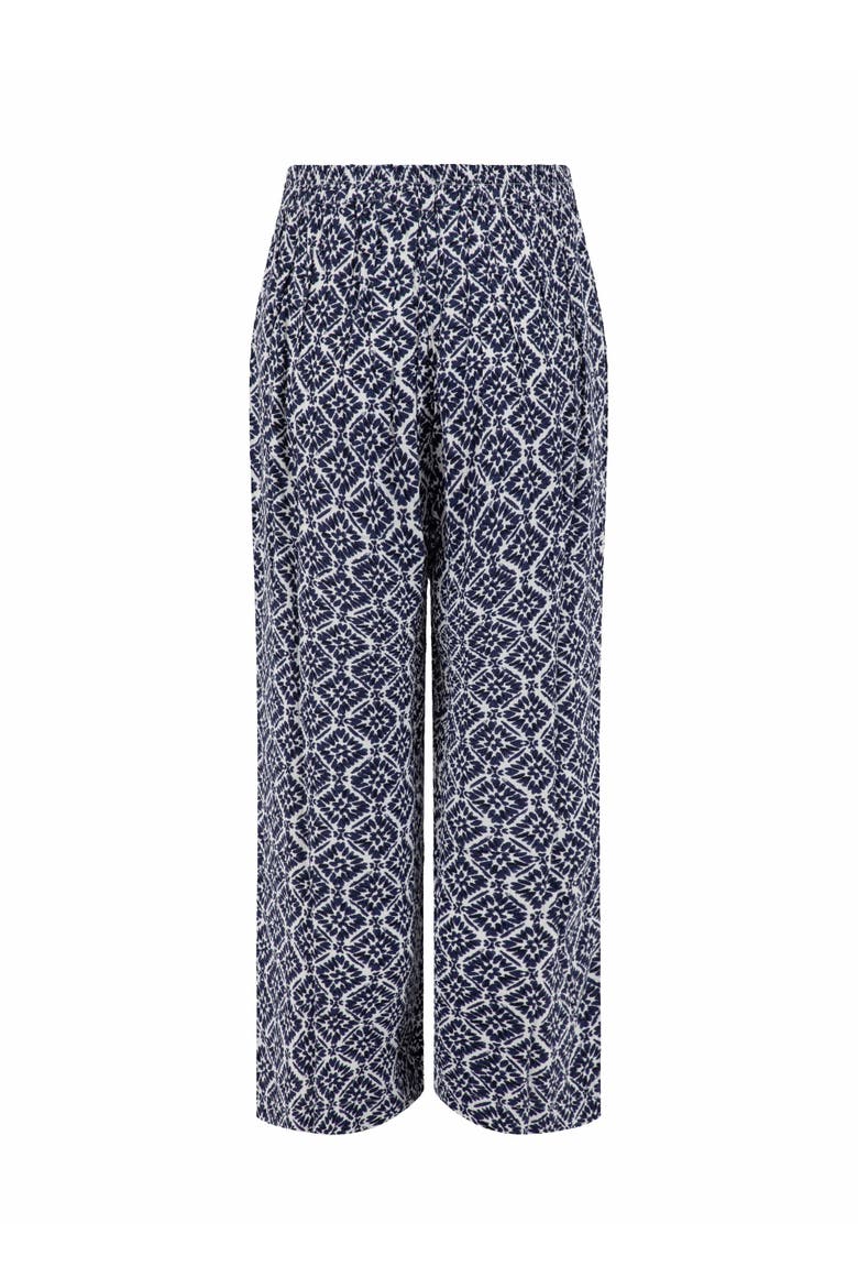 Sarita Printed Wide Leg Cropped Trousers, Alternate, color, Twilight