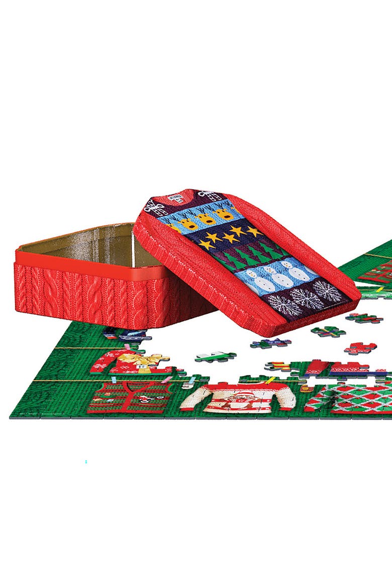 Puzzle Tin Ugly Christmas Sweaters 550 Piece, Alternate, color, Multicolored