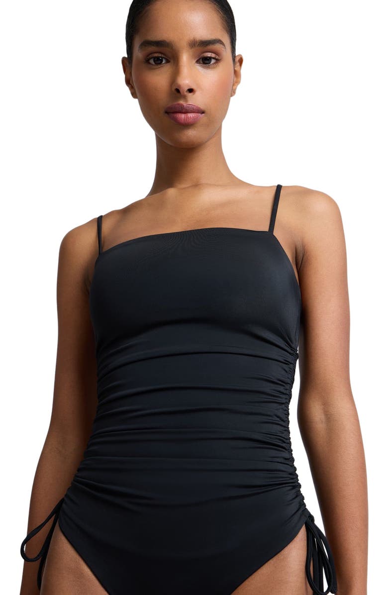 Onia Allegra Tricot One-Piece, Alternate, color, Black