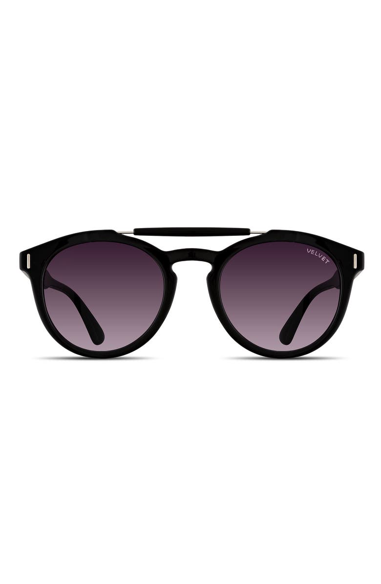 Velvet Eyewear Amelia Sunglasses, Main, color, Black