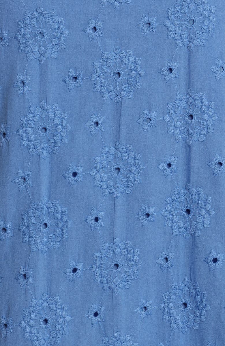 Petal & Pup Zita Eyelet Embroidery Sleeveless Shift Dress, Alternate, color, Cobalt