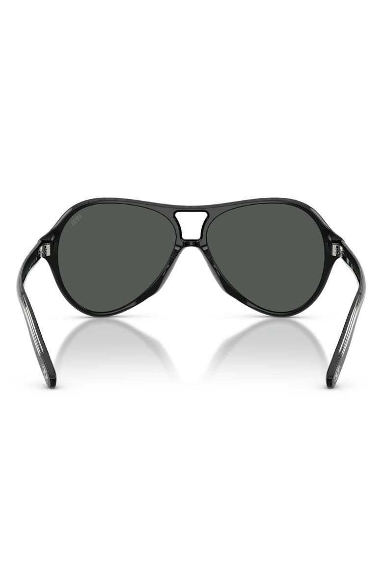 DIESEL<sup>®</sup> 57mm Pilot Sunglasses, Alternate, color, Solid Black / Solid Black