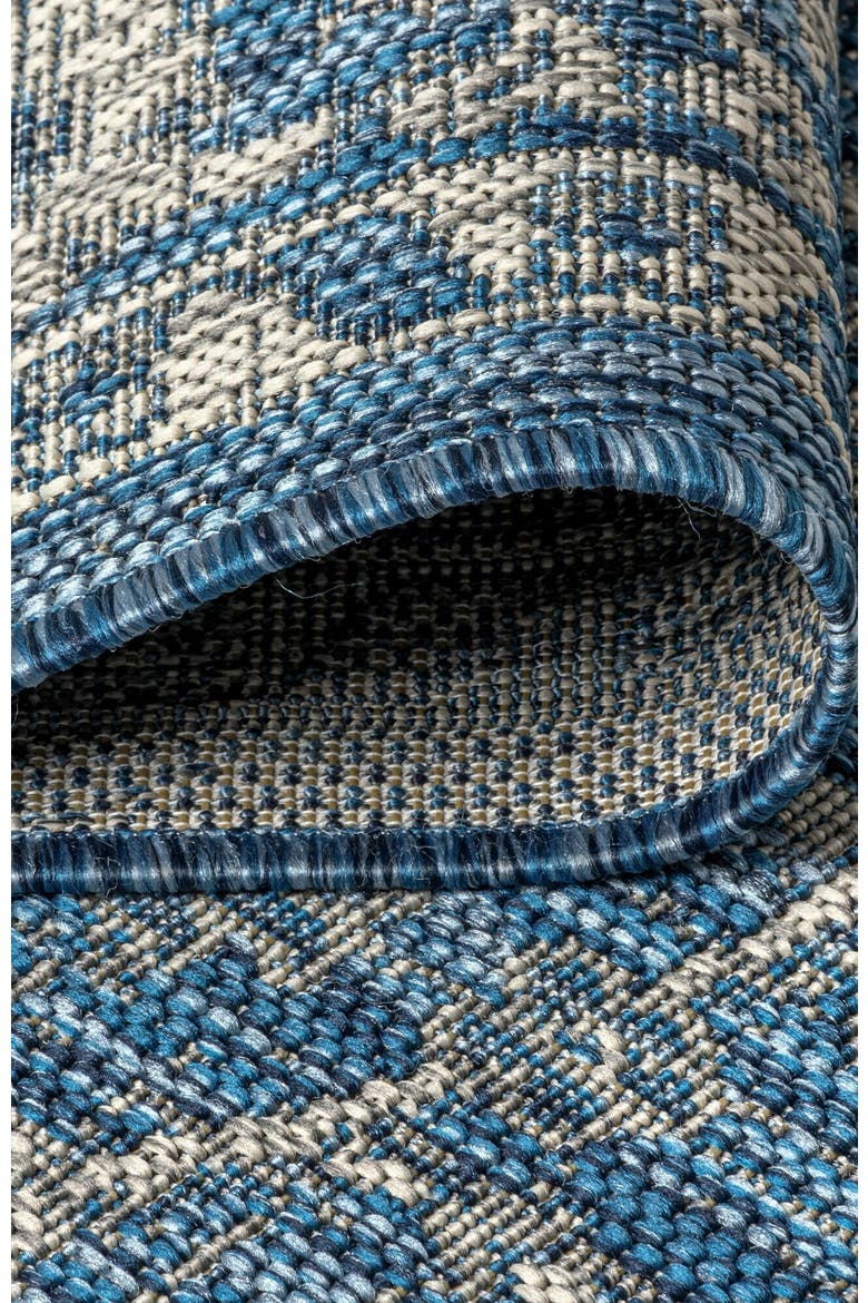 Palazzo Vine And Border Textured Weave Indoor/outdoor Rug, Alternate, color, Navy/Gray