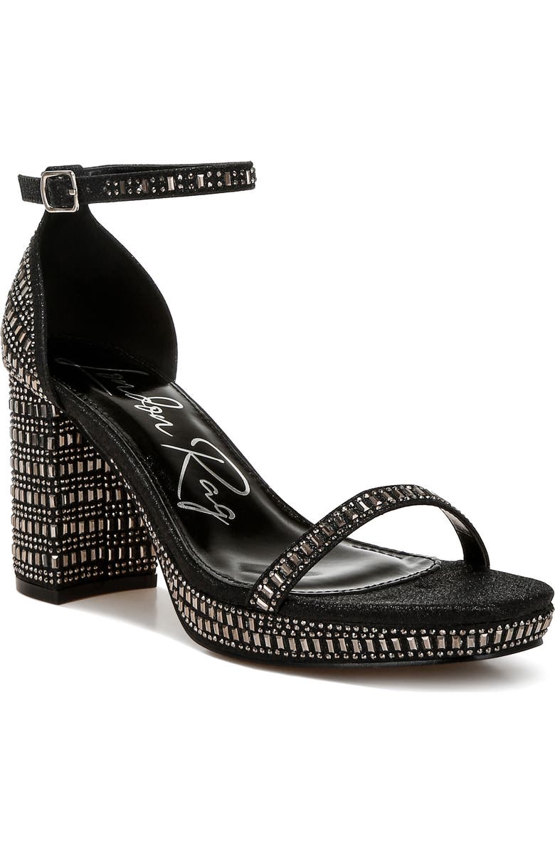 LONDON RAG Ronan Crystal Embellished Platform Sandal, Main, color,