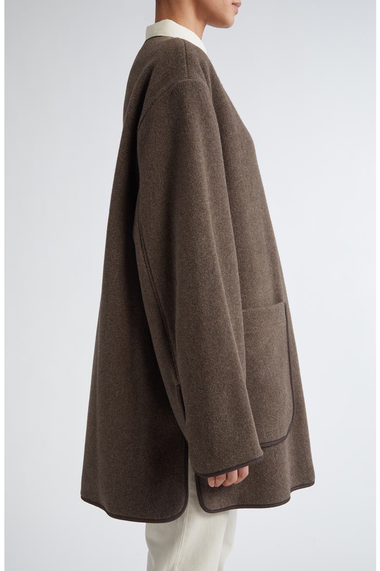 Wool Blend Felt Jacket, Alternate, color, OAK MELANGE