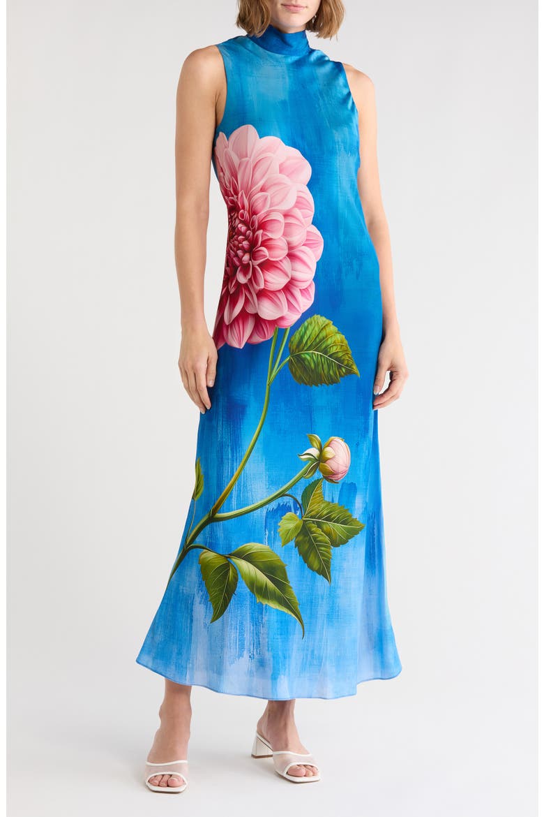 The Sonja Garden Escape Sleeveless Silk Blend Maxi Dress, Main, color, GARDEN ESCAPE