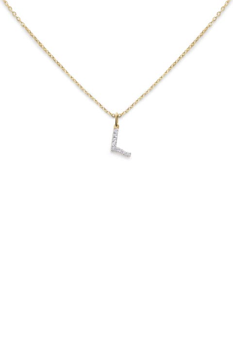 Diamond Initial Pendant
