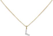 Monica Vinader Lab Created Diamond Initial Pendant Necklace