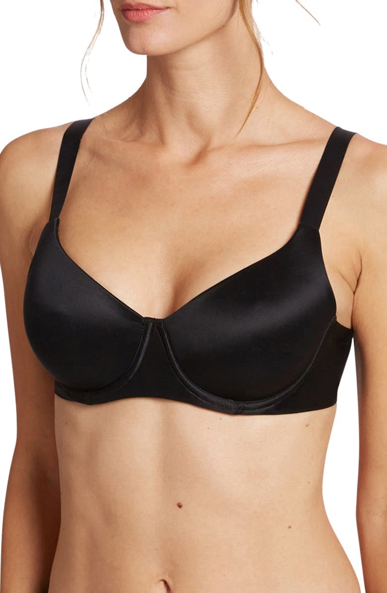 Wolford Sheer Touch Soft Cup Underwire Bra, Main, color, Black