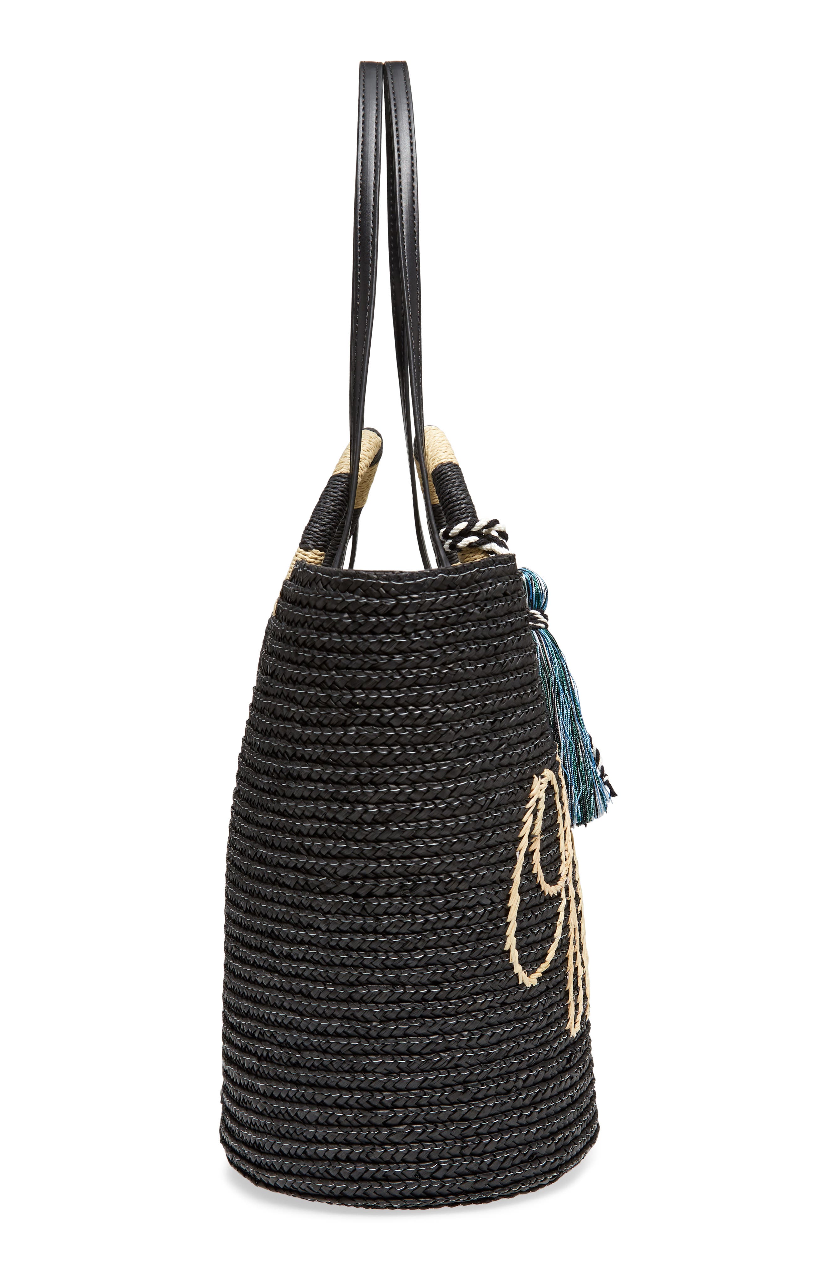 Rebecca Minkoff Off Duty Woven Straw Tote, Alternate, color, 