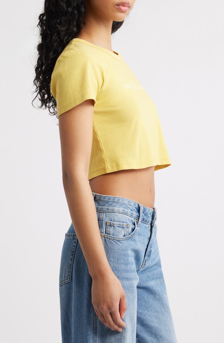 Junk Food Sweet Like Honey Cotton Graphic Baby Tee, Alternate, color, Misted Yellow