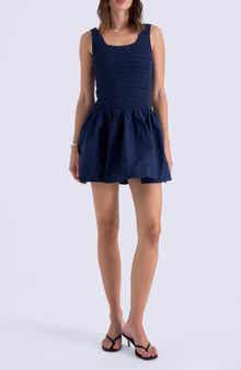Ilona Smocked Bodice Fit & Flare Minidress