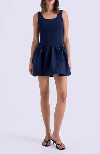 Ilona Smocked Bodice Fit & Flare Minidress