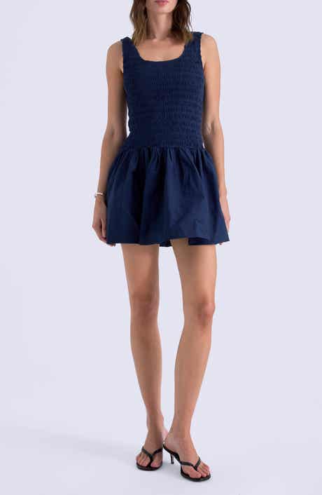 Ilona Smocked Bodice Fit & Flare Minidress