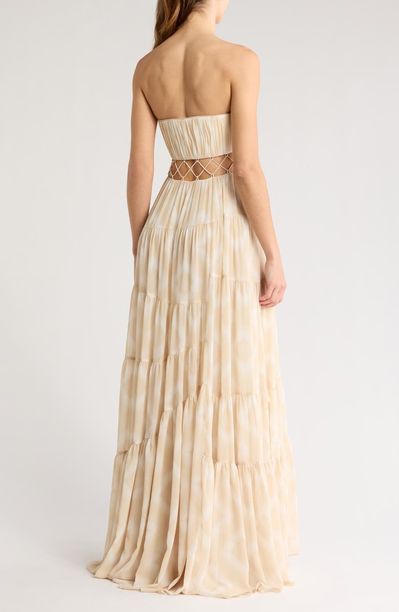 Cinq à Sept Cora Strapless Gown, Alternate, color, Ivory/ Plaster