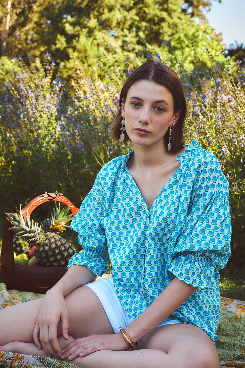 Rachel Shirt, Alternate, color, Blue Asahi