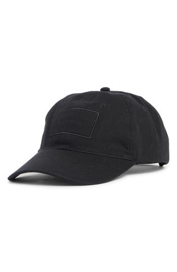 Calvin Klein Embroidered Patch Baseball Cap In Black