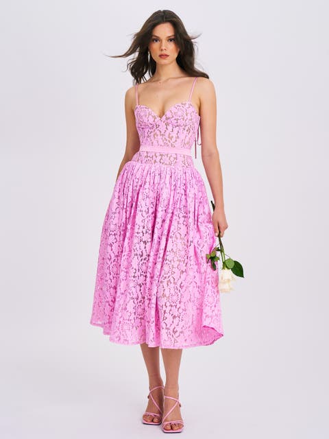 Lorena Lace Drop Waist Midi Sundress