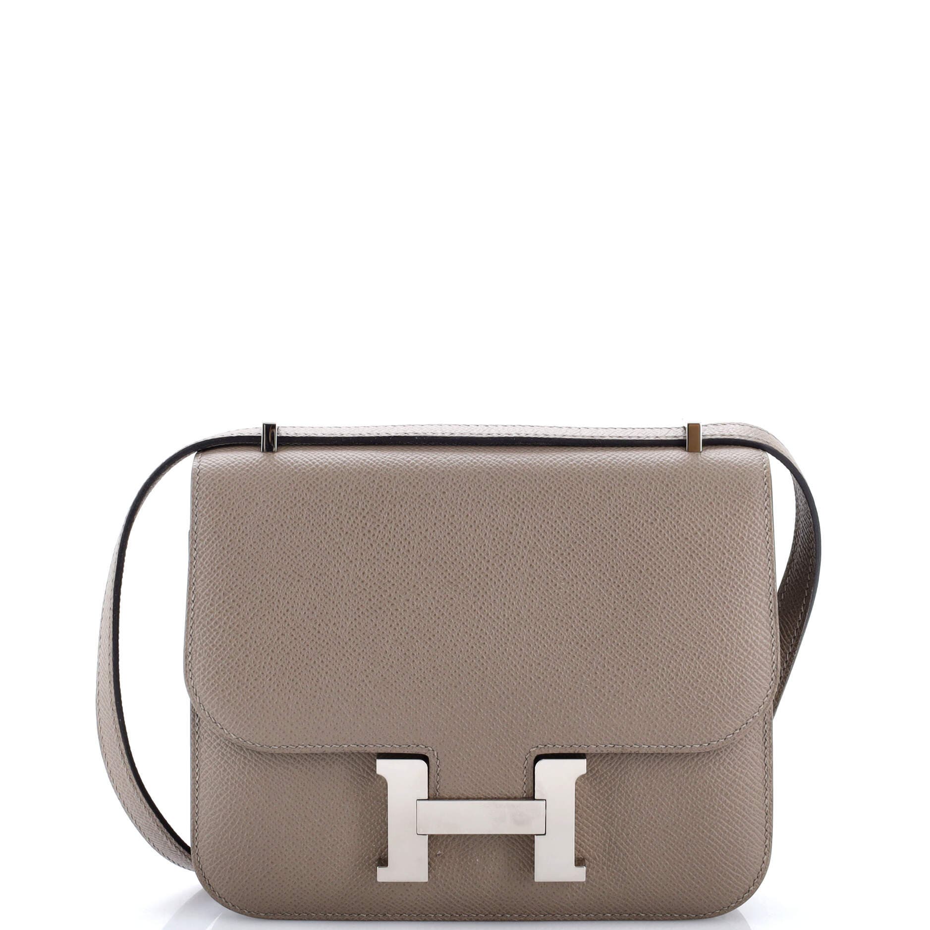 Pre-Owned Hermes Constance Bag Epsom 18, Main, color, Gris Asphalte