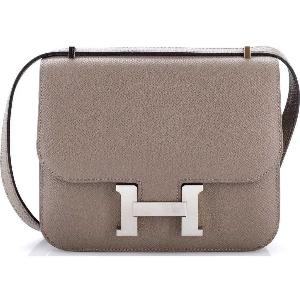 Pre-owned Hermes Hermes Constance Bag Epsom 18 In Gray