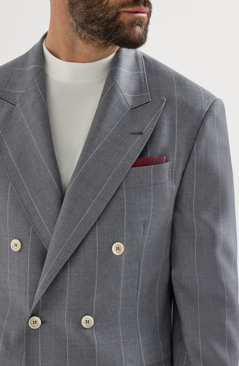 Brunello Cucinelli Virgin wool blazer, Alternate, color, Medium Grey