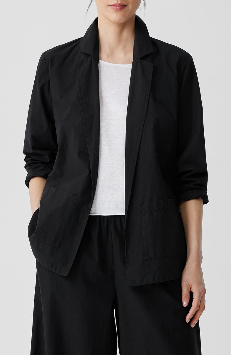 Eileen Fisher Organic Cotton Longline Blazer, Main, color, 