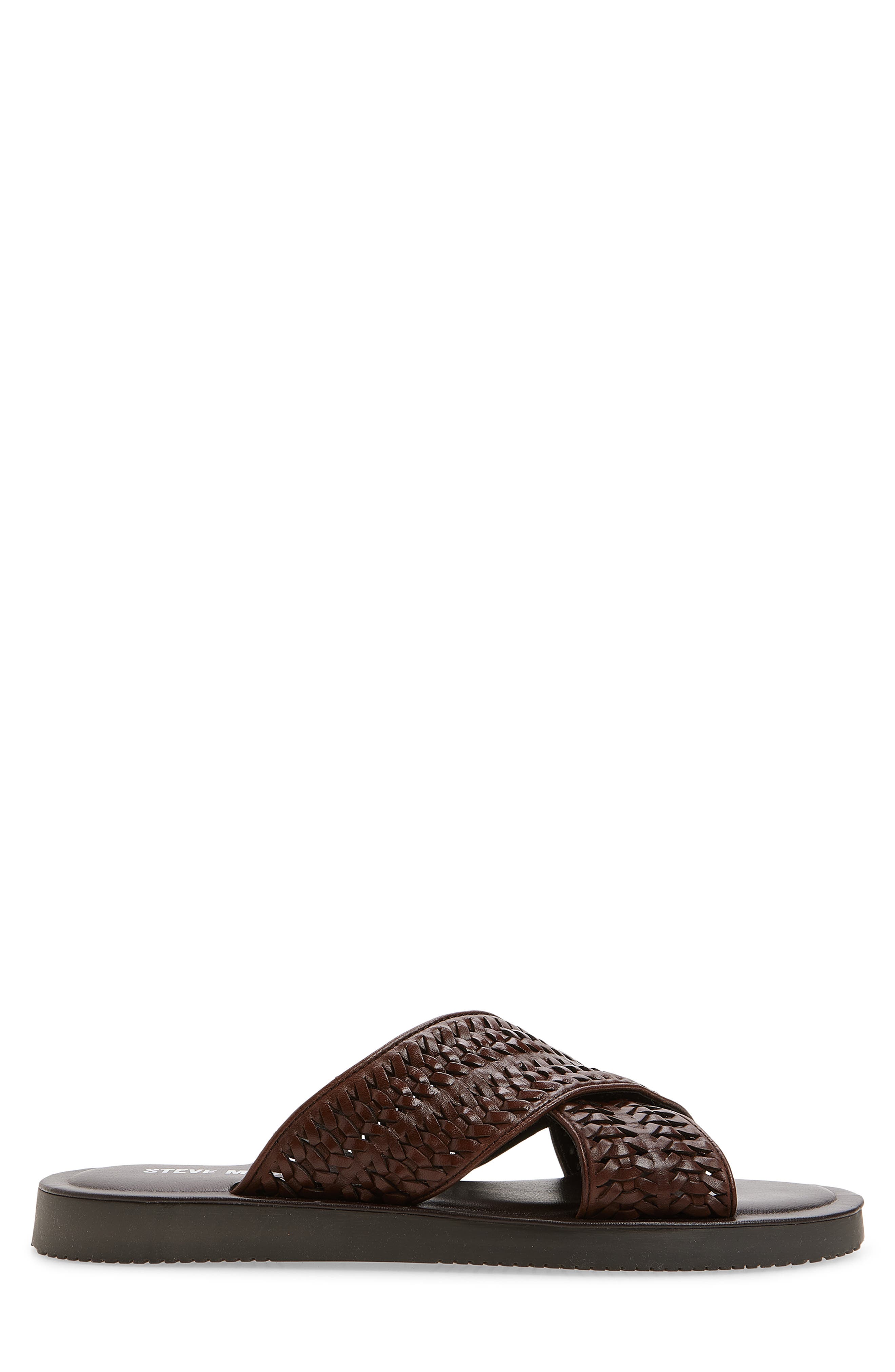 Boweri Woven Strap Slide Sandal, Alternate, color, BROWN LEATHER
