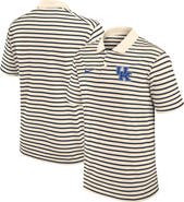 Nike Men's Nike Cream Kentucky Wildcats Primary Logo Striped Dri-FIT Polo