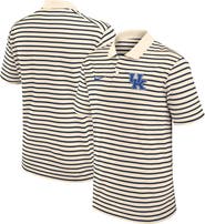Nike Men's Nike Cream Kentucky Wildcats Primary Logo Striped Dri-FIT Polo