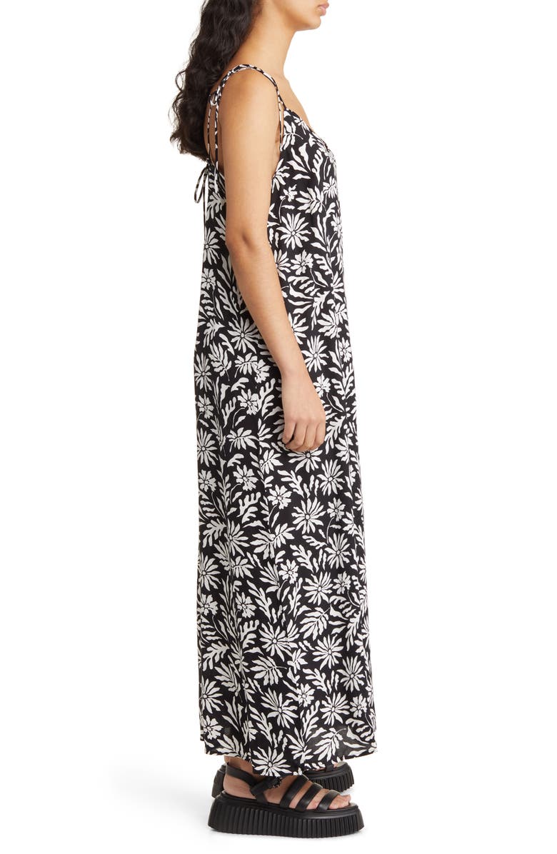 Topshop Floral Halter Cover-Up Midi Dress, Alternate, color, 