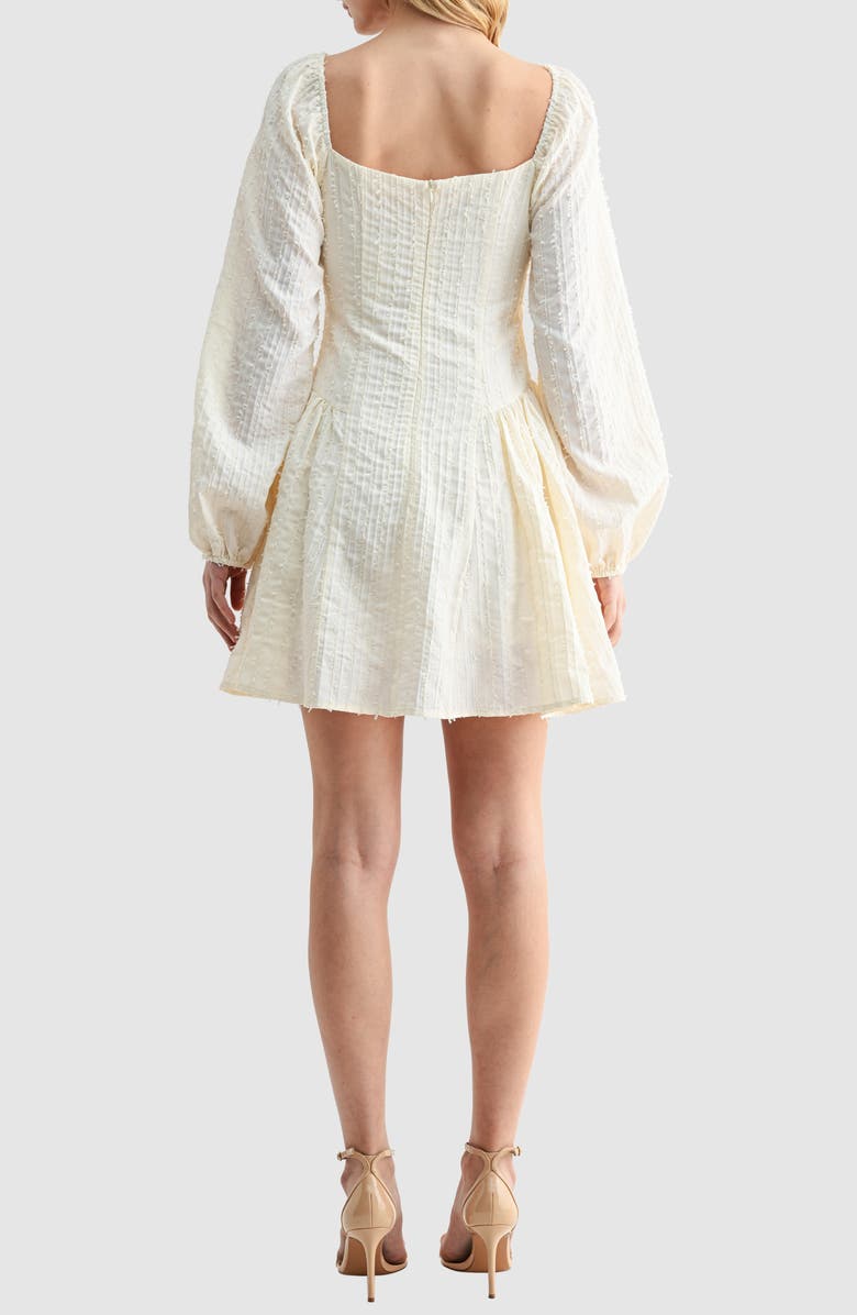 Lush Long sleeve Flared Minidress, Alternate, color, Cream