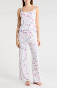 JACLYN Henley Camisole & Flare Leg Pants Pajamas