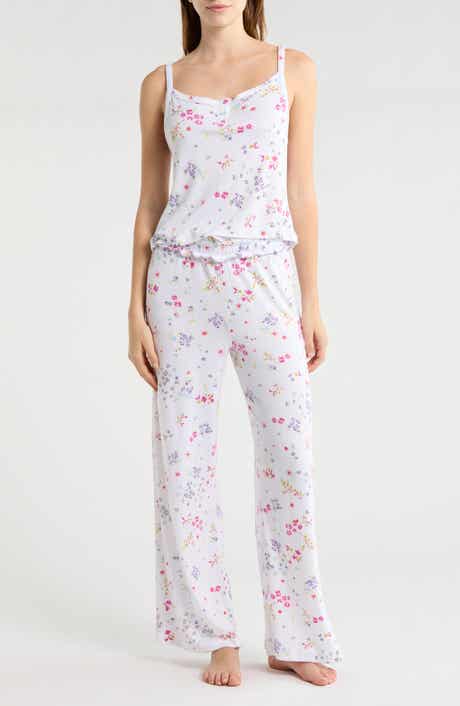 JACLYN Henley Camisole & Flare Leg Pants Pajamas