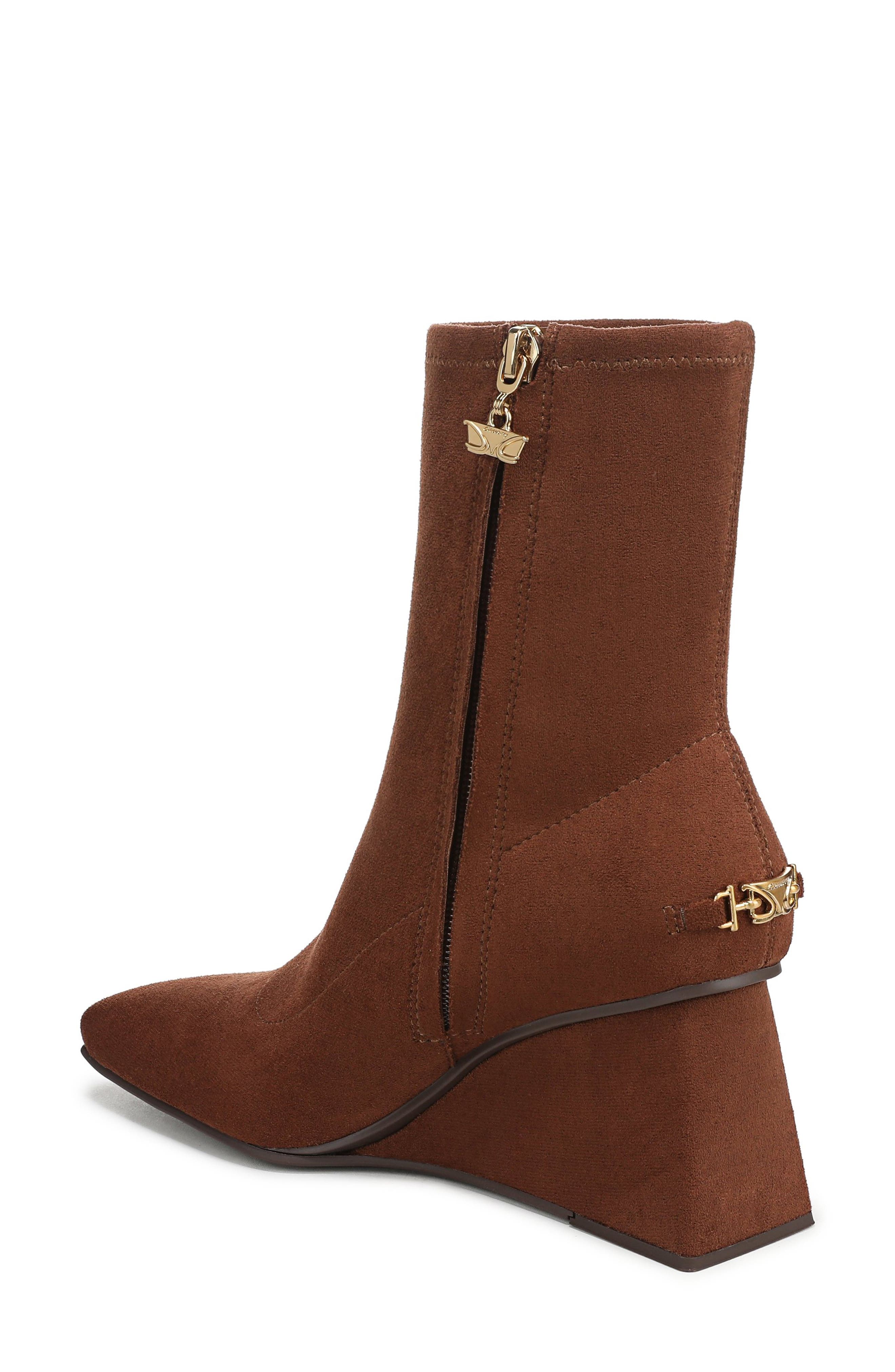 Lia Wedge Bootie, Alternate, color, RICH COGNAC