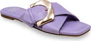 CHASE AND CHLOE Cross Strap Slide Sandal