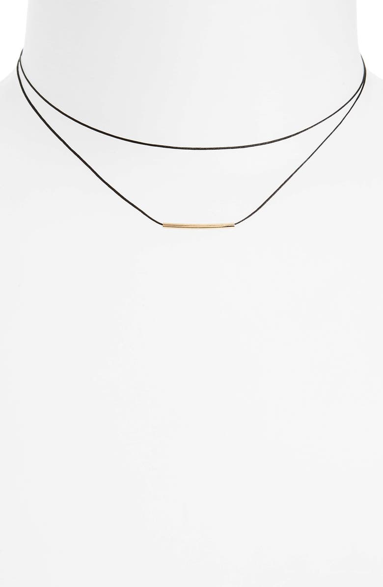 BP. Double Wrap Metal Bar Choker, Main, color,