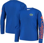 Columbia Youth Royal Florida Gators PFG Terminal Tackle Long Sleeve Omni-Shade T-Shirt