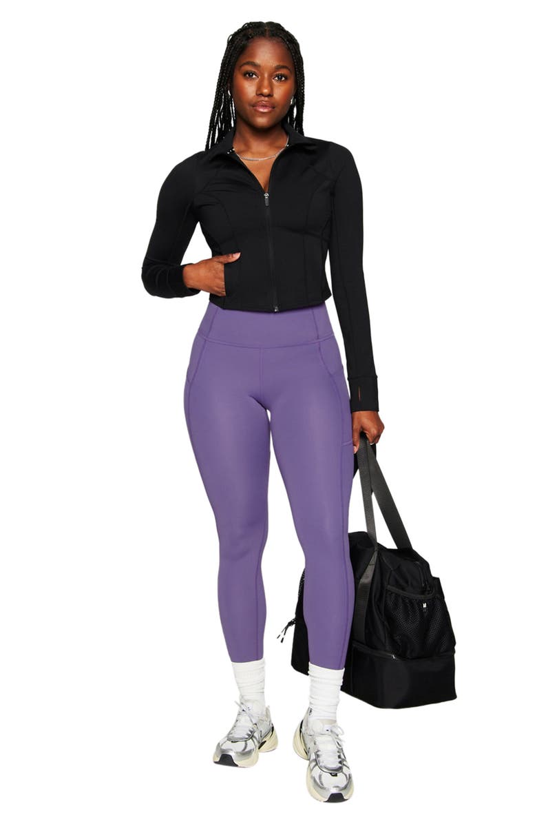 Fabletics Perfect Storm Cropped Train Jacket, Alternate, color,