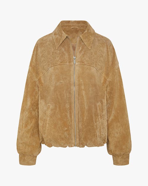 Weworewhat Premium Suede Bomber Jacket In Multi