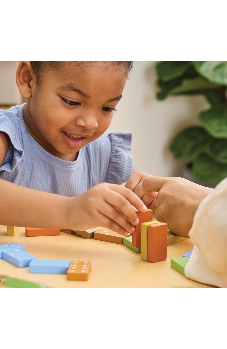 Kaplan Early Learning Company Wooden Dominoes - 168 Pieces, Alternate, color, Multicolored