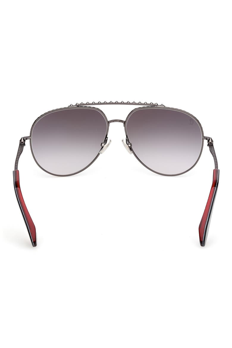 61mm Pilot Sunglasses, Alternate, color, GUNMETAL / ZEISS SMOKE RED