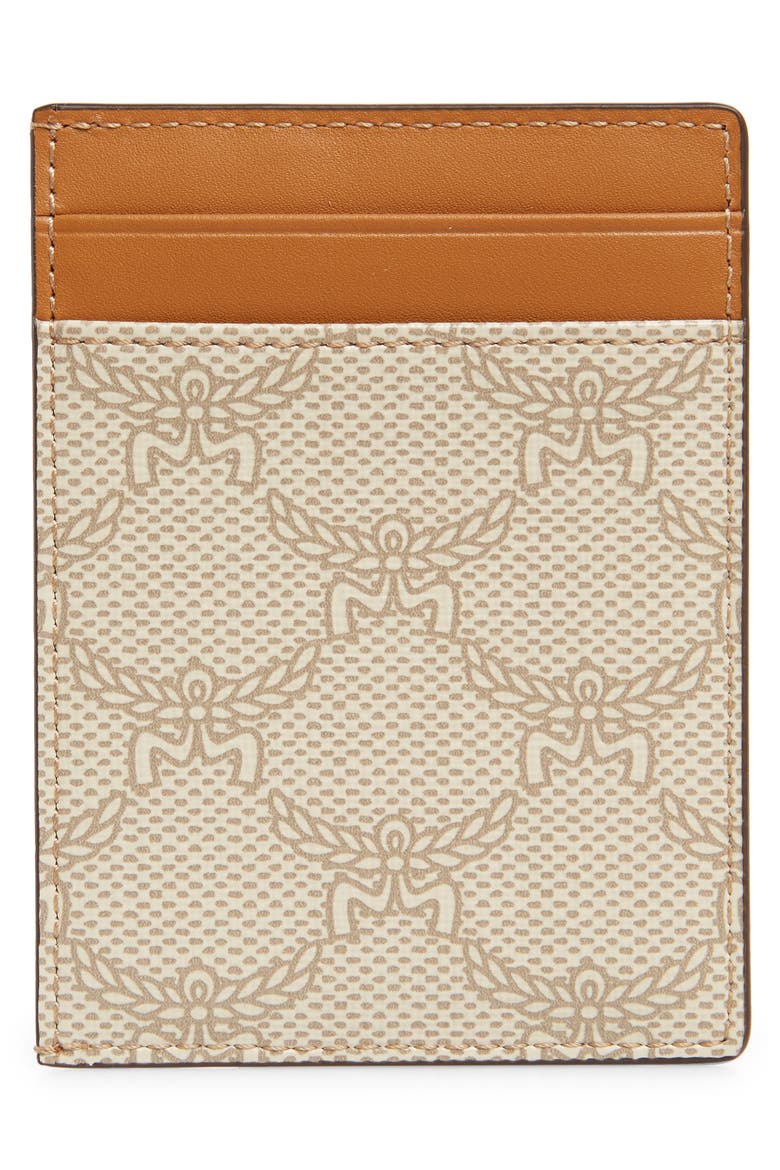 Small Himmel Lauretos Coated Canvas Card Case, Alternate, color, OATMEAL
