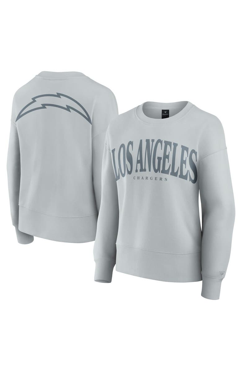 FANATICS Women's Fanatics  Gray Los Angeles Chargers Elements Pullover Sweatshirt, Main, color, Gray