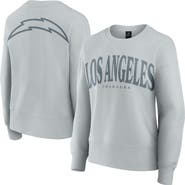 FANATICS Women's Fanatics  Gray Los Angeles Chargers Elements Pullover Sweatshirt