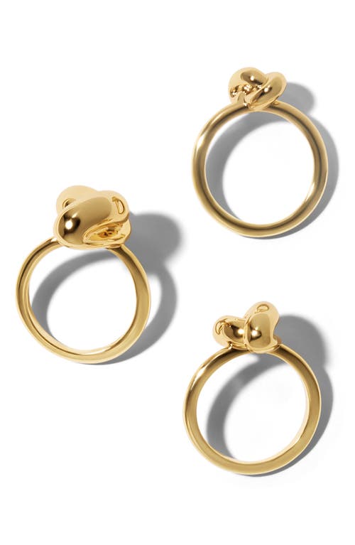 Jennifer Fisher Knot Set Of 3 Rings In Yellow Gold