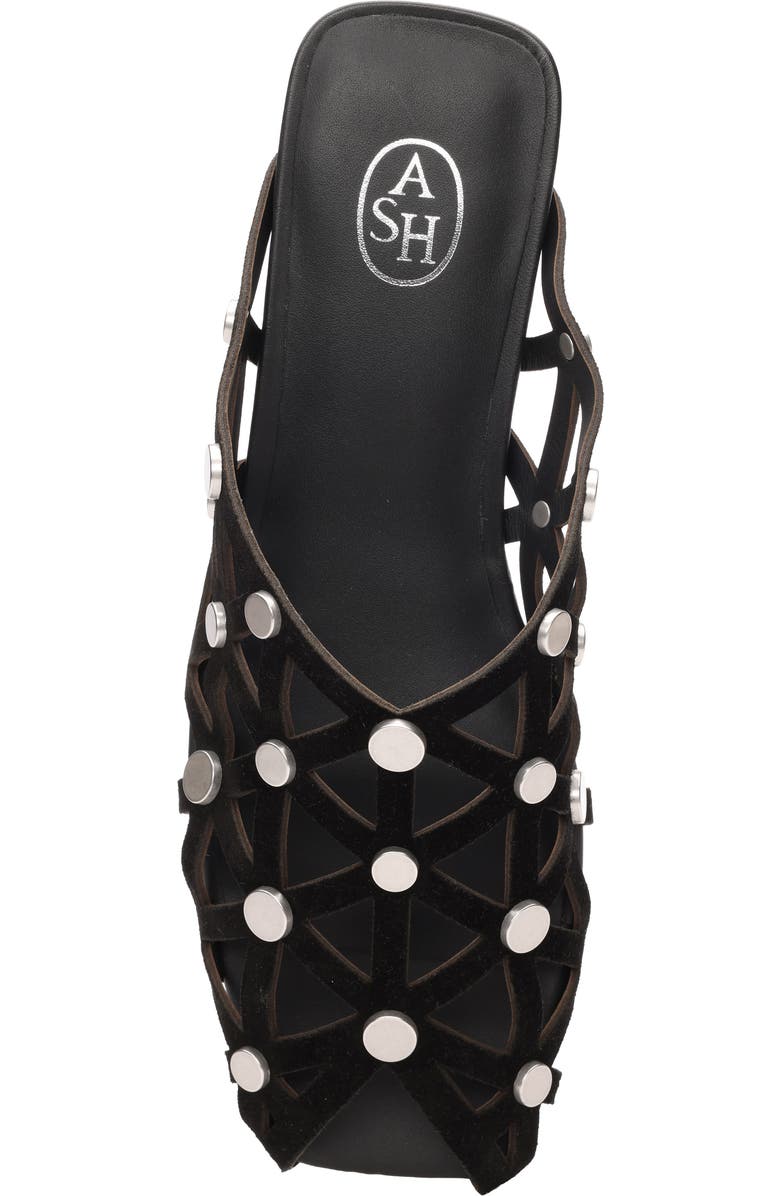 Ash Bone Studded Cutout Slide Sandal, Alternate, color, Black